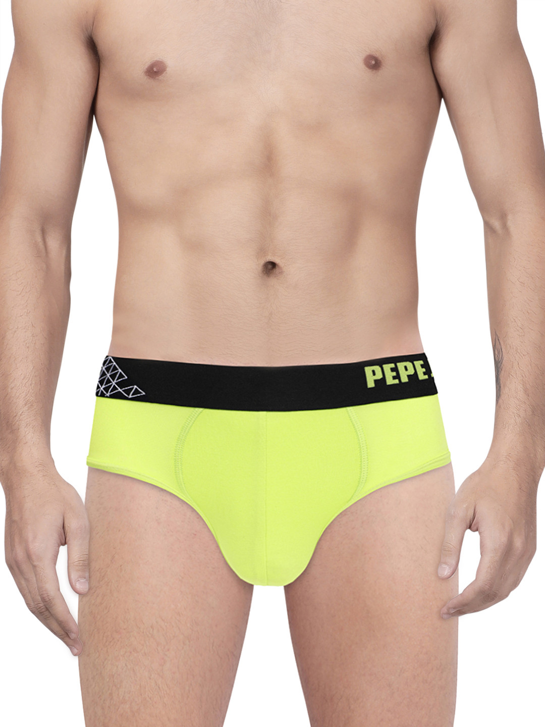 Pepe Jeans Men Fluorescent Green Solid Briefs 8904311302841