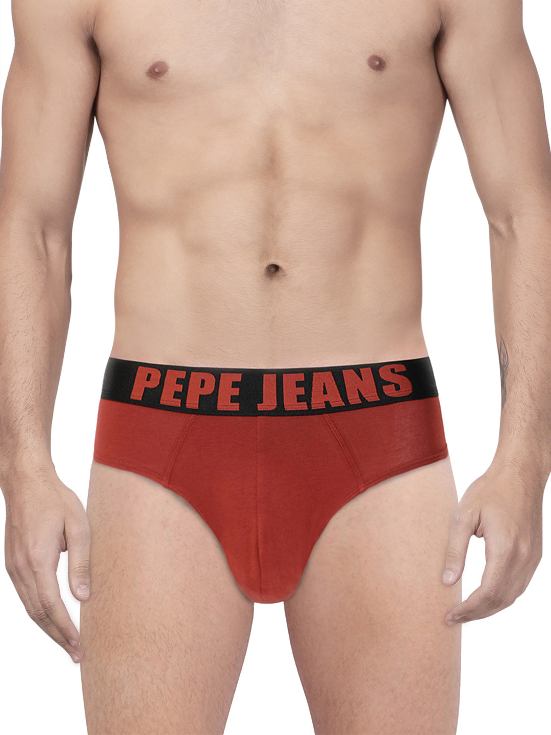Pepe Jeans Men Maroon Solid Briefs 8904311302445