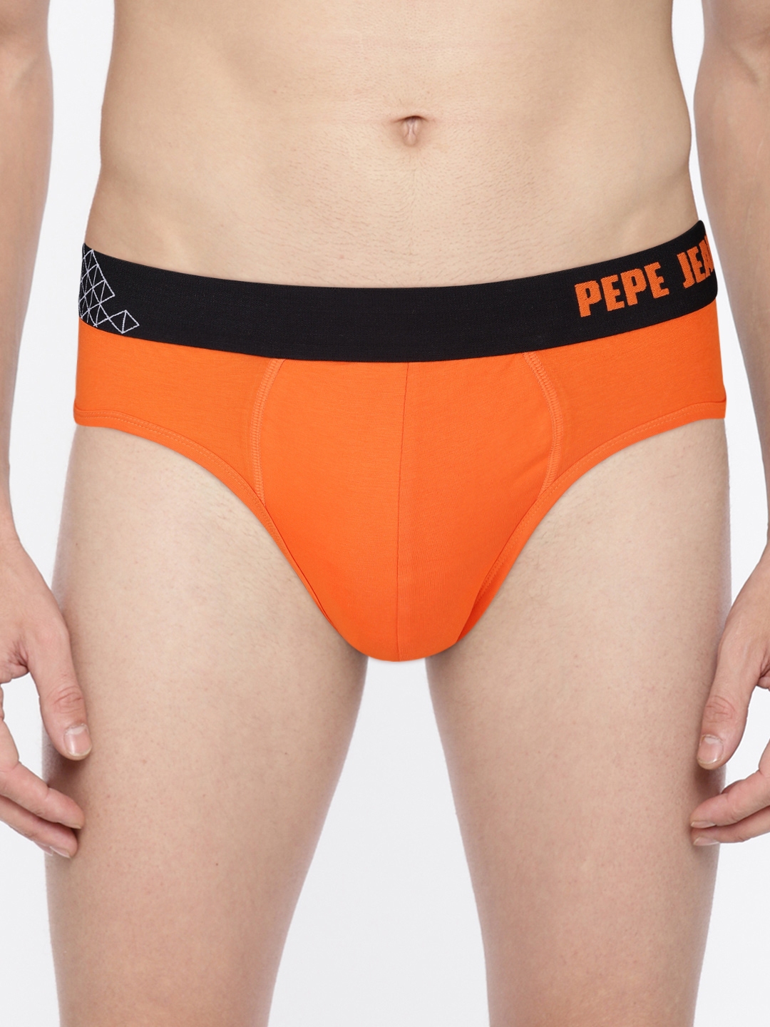 Buy Pepe Jeans Men Orange Solid Basic Briefs 8904311302681 - Briefs for Men  8936635