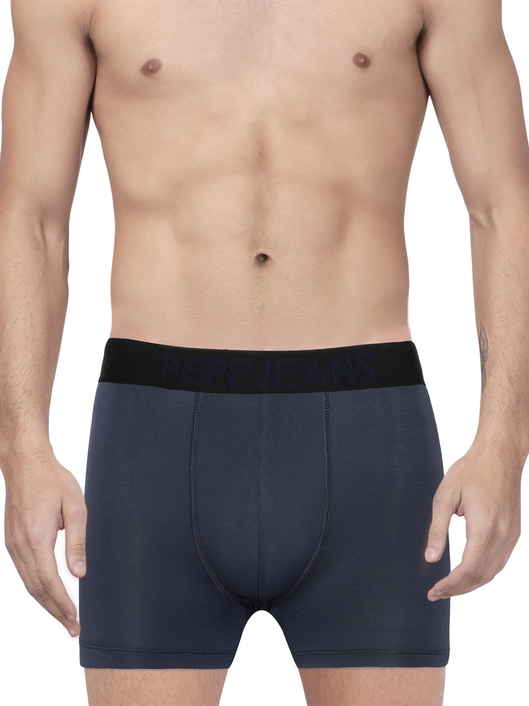Pepe Jeans Men Blue Solid Sports Trunks 8904311305644