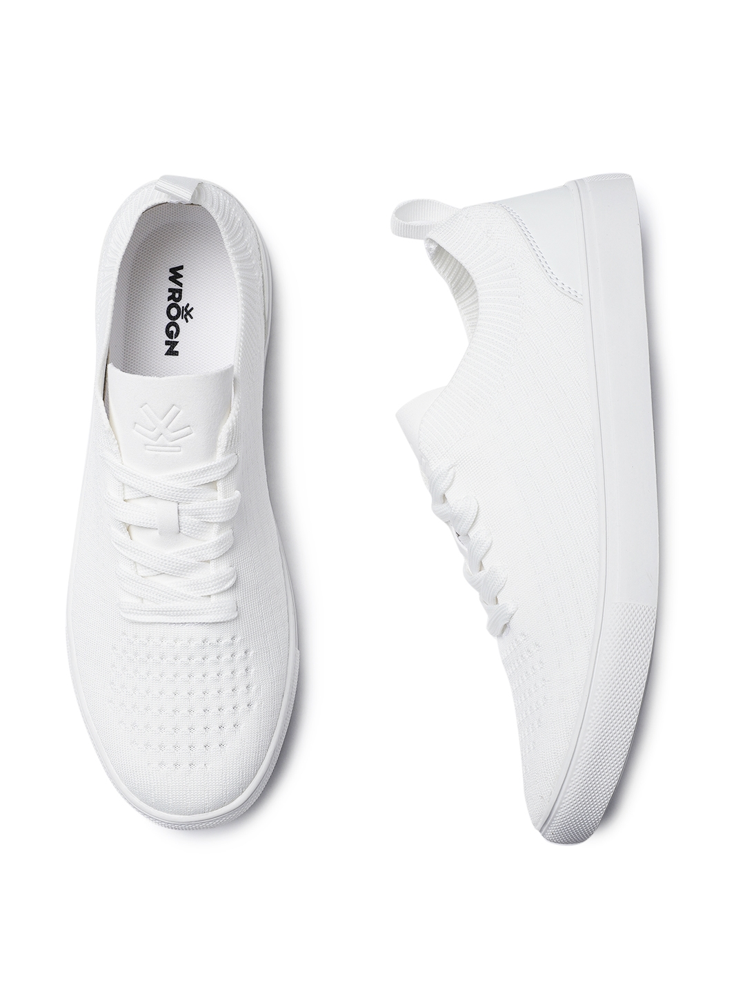 Buy WROGN Men White Solid Sneakers 