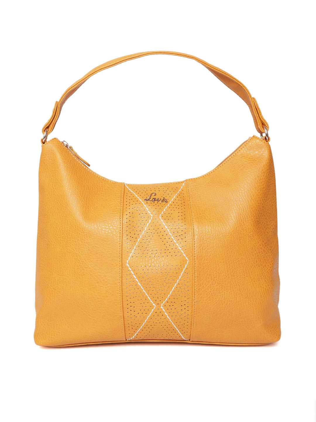 Buy Lavie Mustard Yellow Solid Hobo Bag with Perforated Detail Handbags for Women 8939255 Myntra