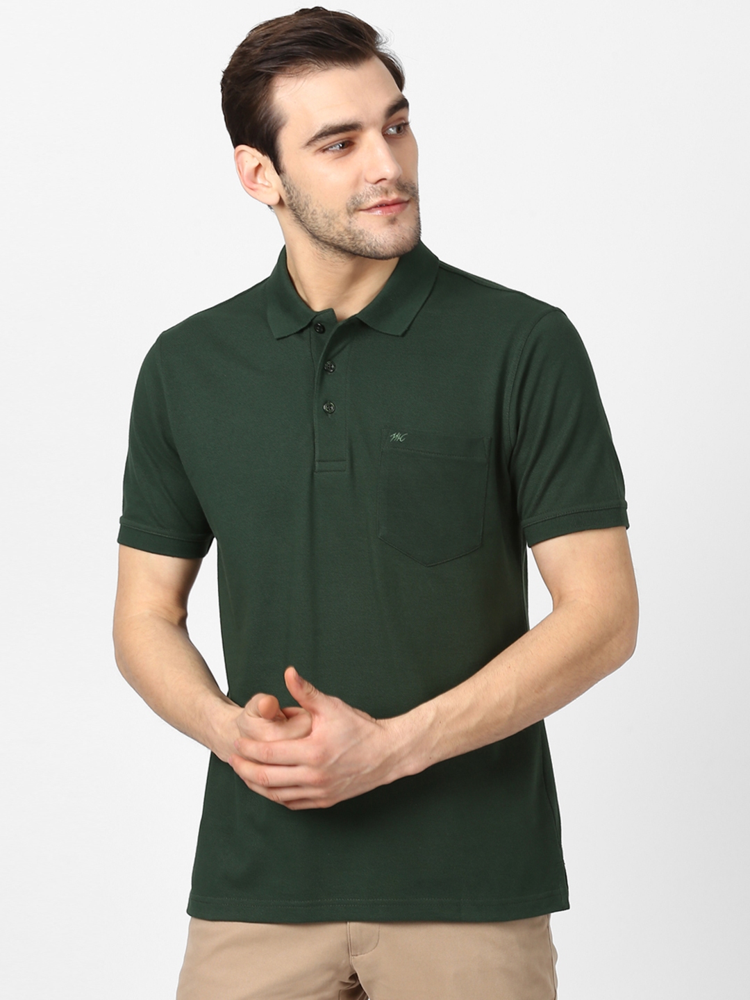 olive green polo t shirt