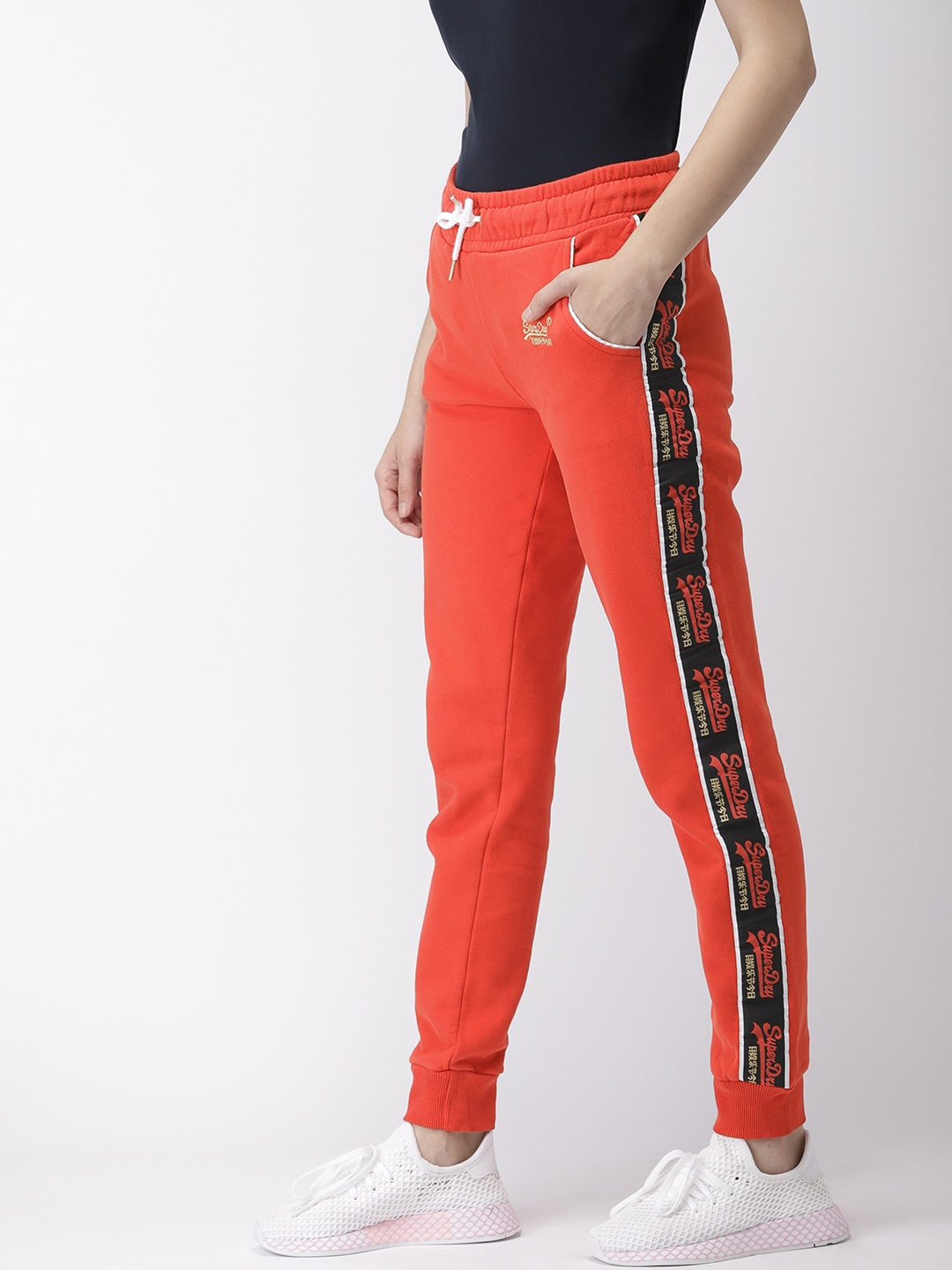 Buy Superdry Women Orange Solid Joggers Track Pants for Women