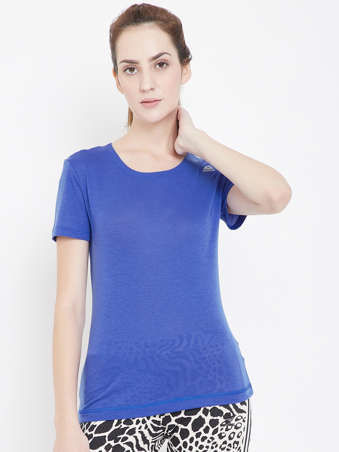 reebok blue t shirt