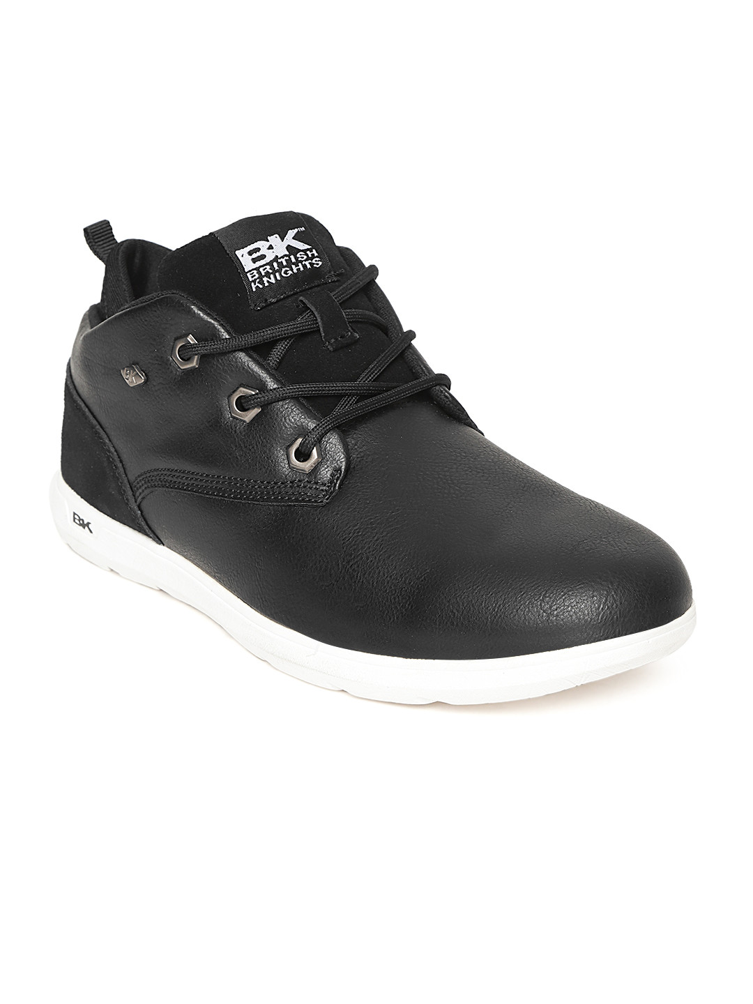 BRITISH KNIGHTS Men Black Solid Derbys