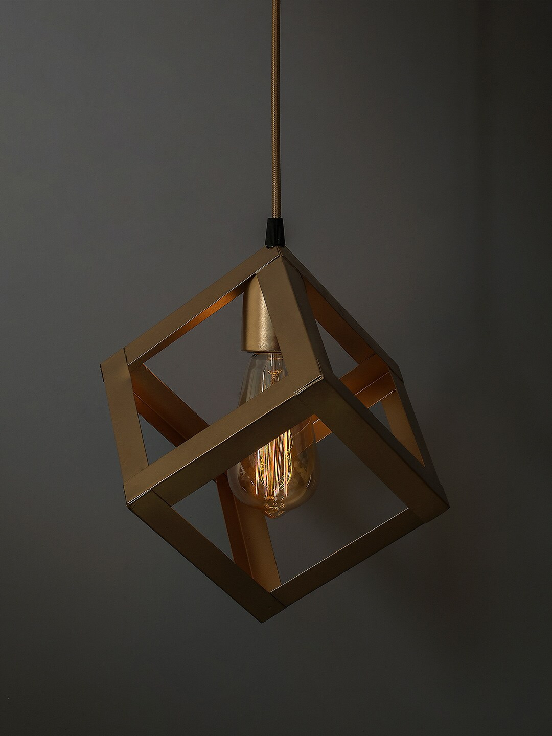 Homesake Gold-Toned Solid Handcrafted Filament Pendent Lamp
