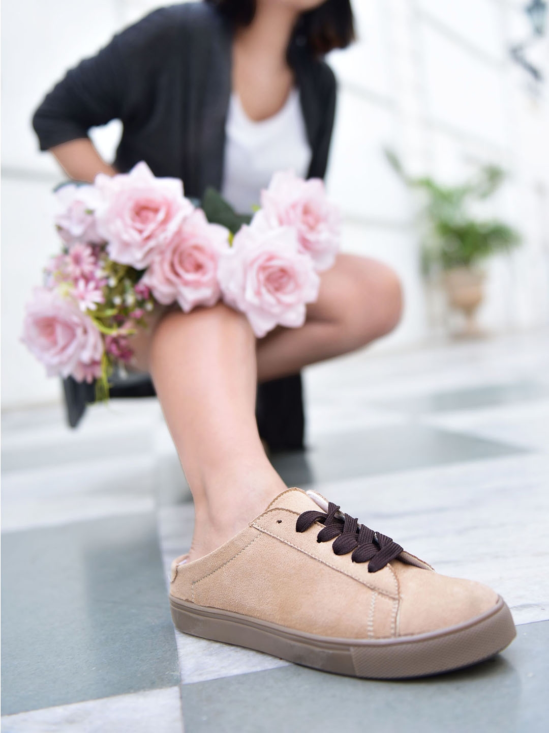 Buy Street Style Store Women Beige Sneakers Casual Shoes for