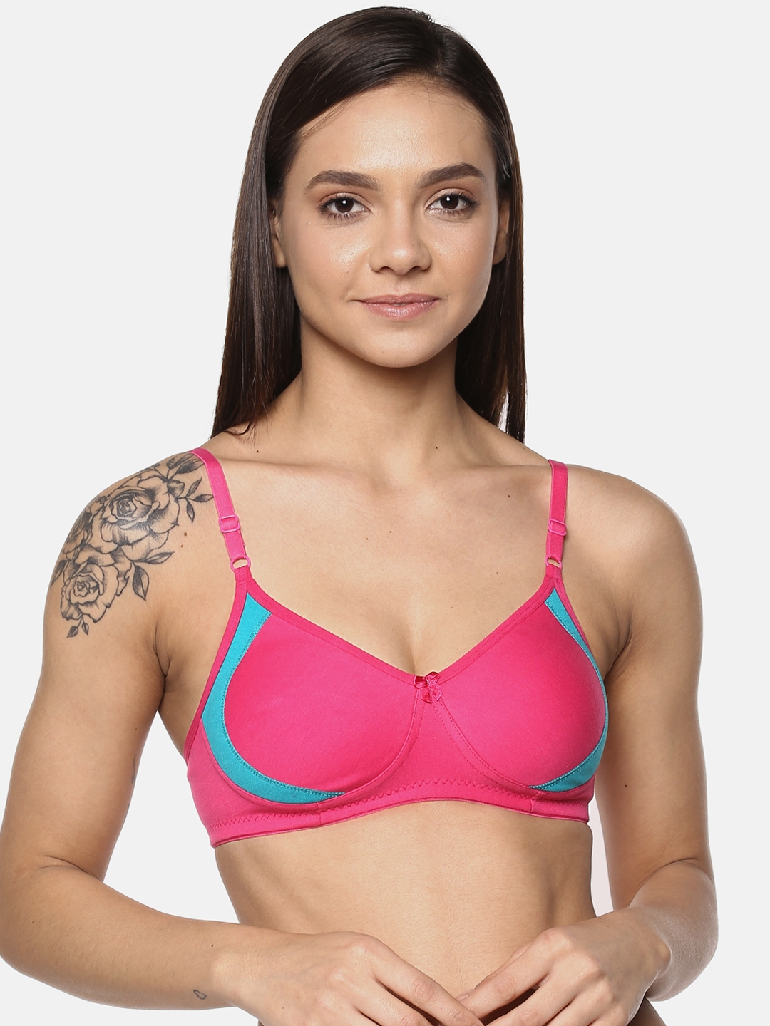Buy Leading Lady Benny Pink Solid Non Wired Non Padded T Shirt Bra - Bra  for Women 9026697