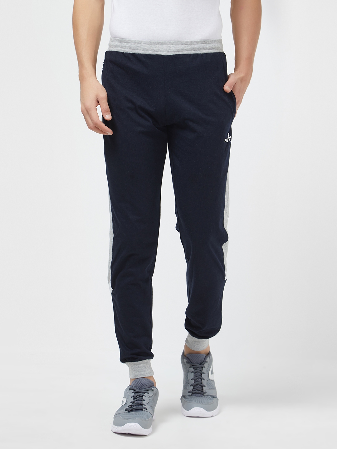 Buy FiTZ Men Navy Blue Slim Fit Joggers - Track for 9032707 | Myntra