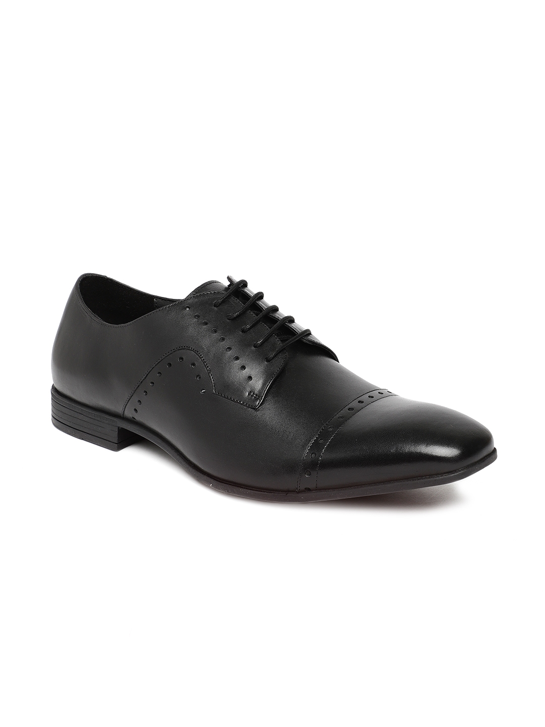 Buy Tresmode Men Black Solid Leather Derbys Formal Shoes for Men