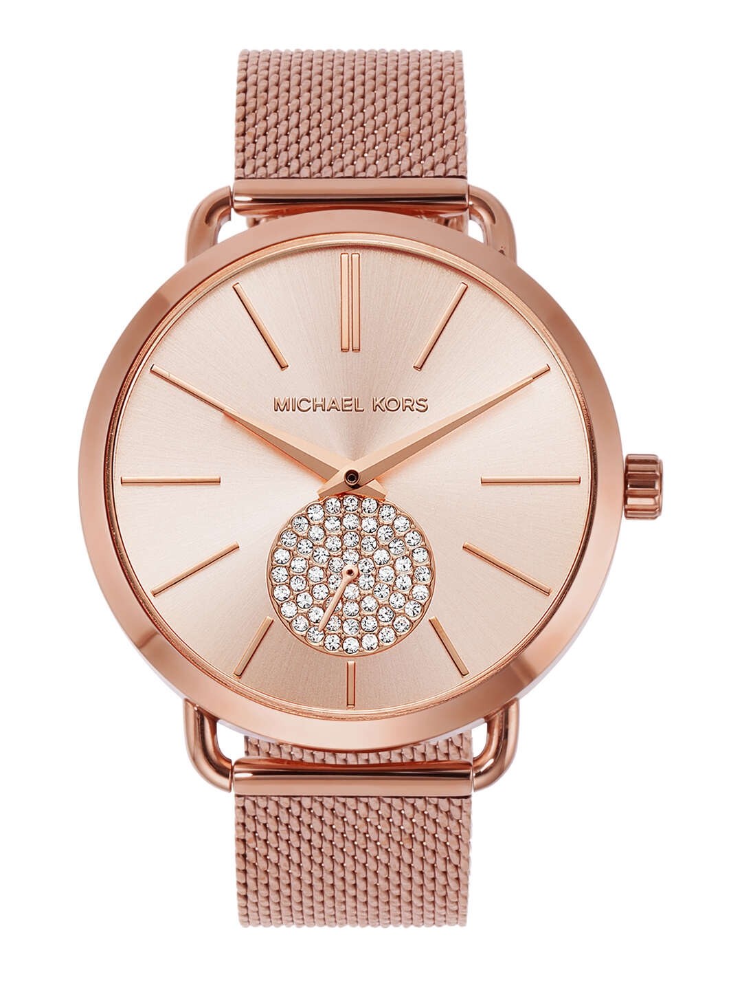 Buy Michael Kors Women Rose Gold Toned Portia Analogue Watch