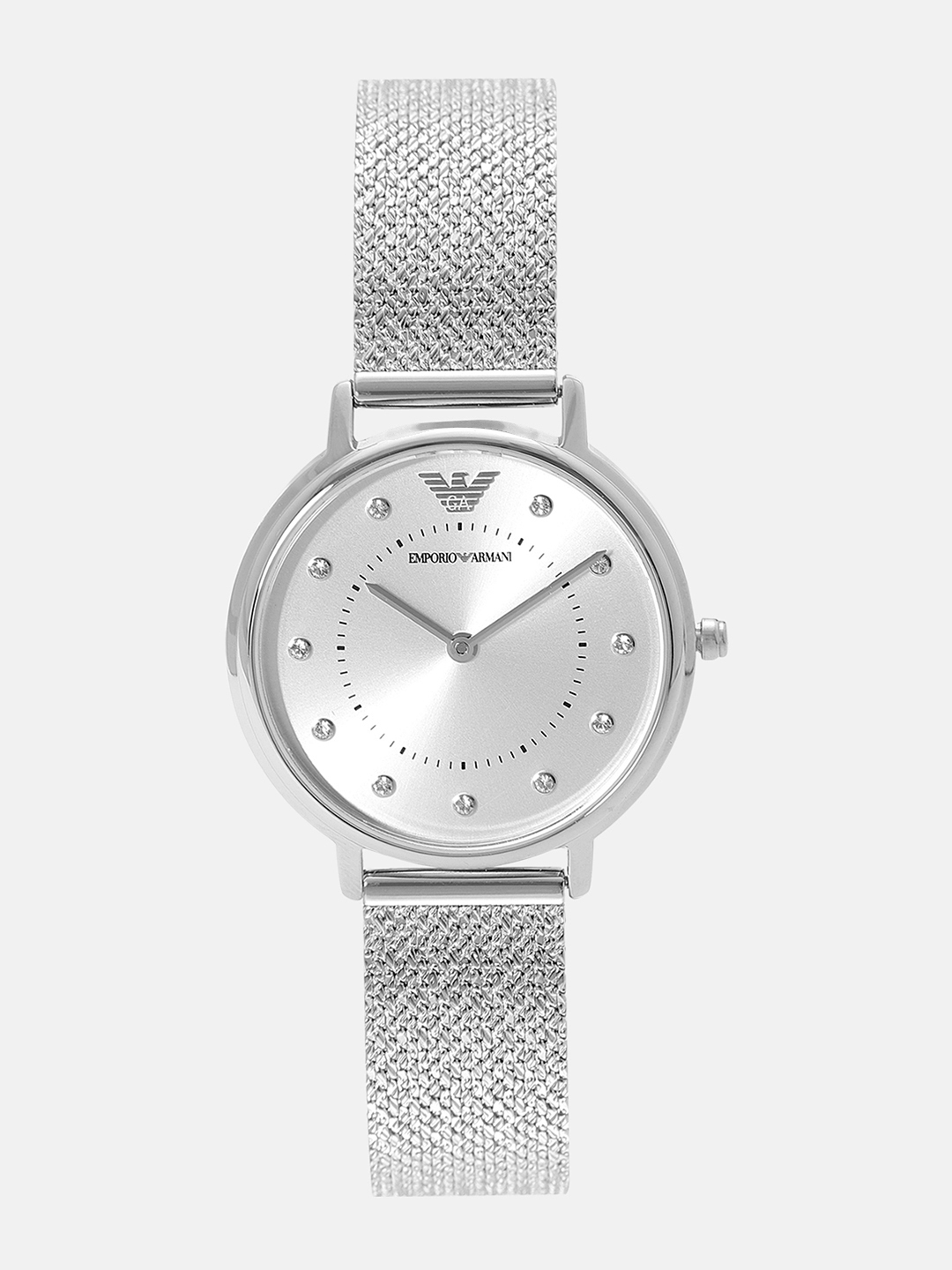 emporio armani kappa silver watch