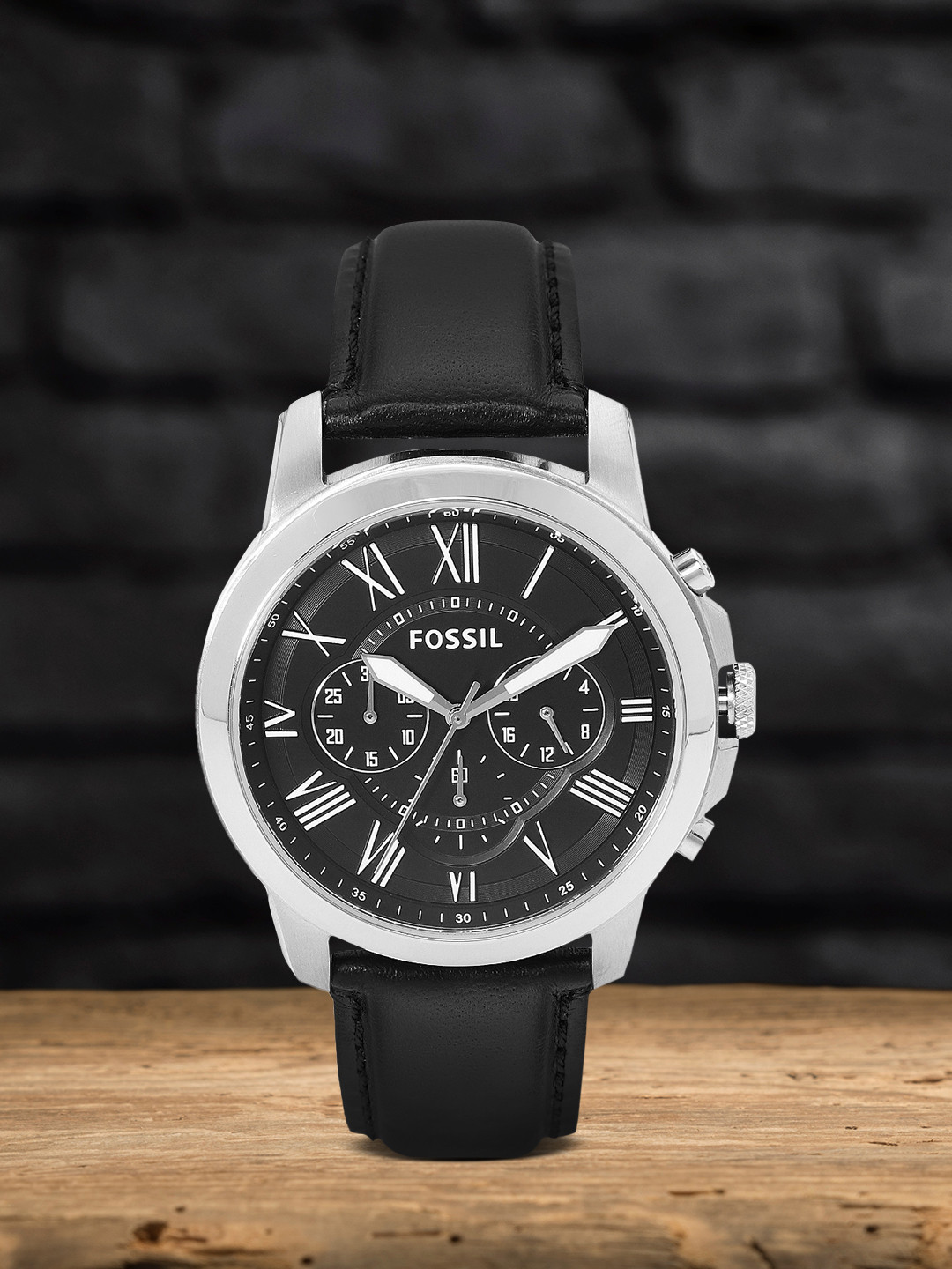 Fossil Men Black Chronograph Watch FS4812_SOR