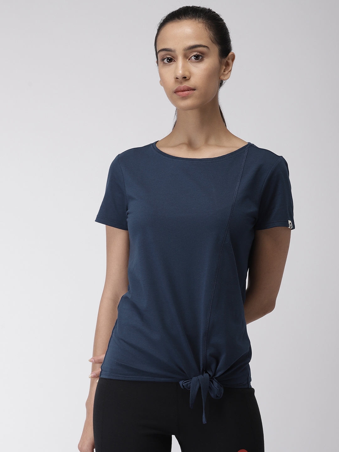 navy blue yoga top