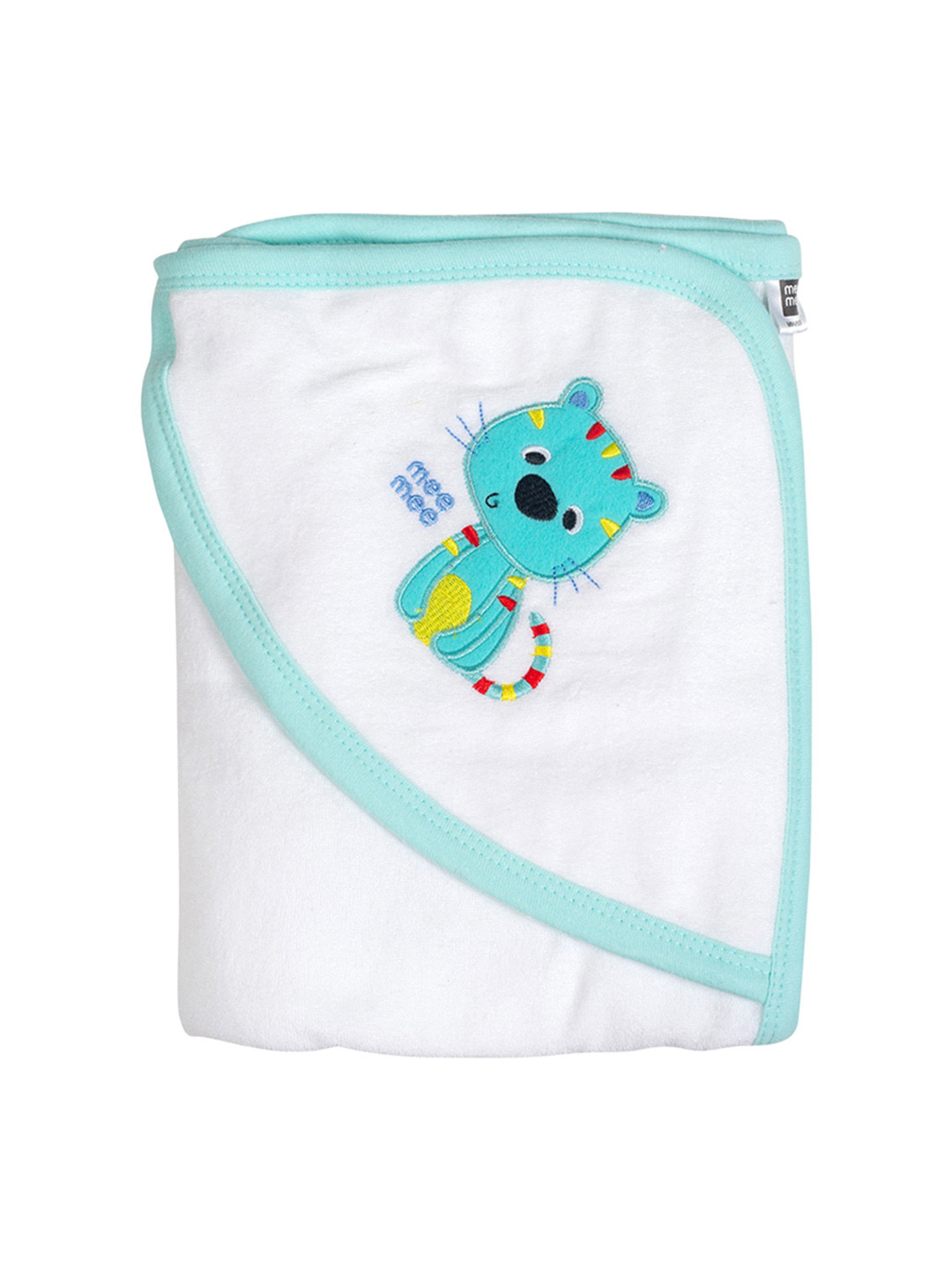 MeeMee Kids White Cotton Bath Towel With Hood