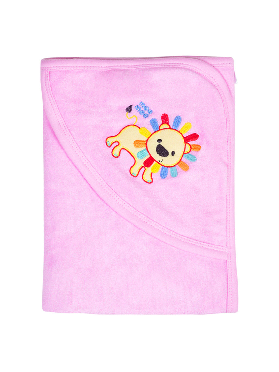 MeeMee Kids Pink Cotton Bath Towel With Hood