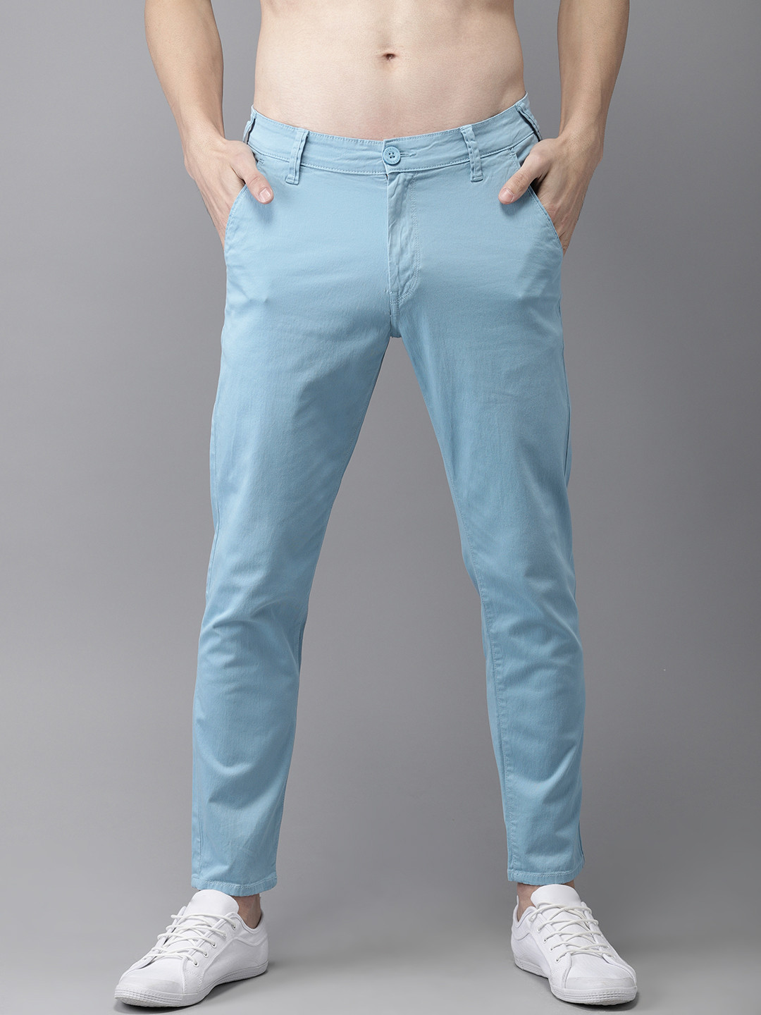 blue slim chinos
