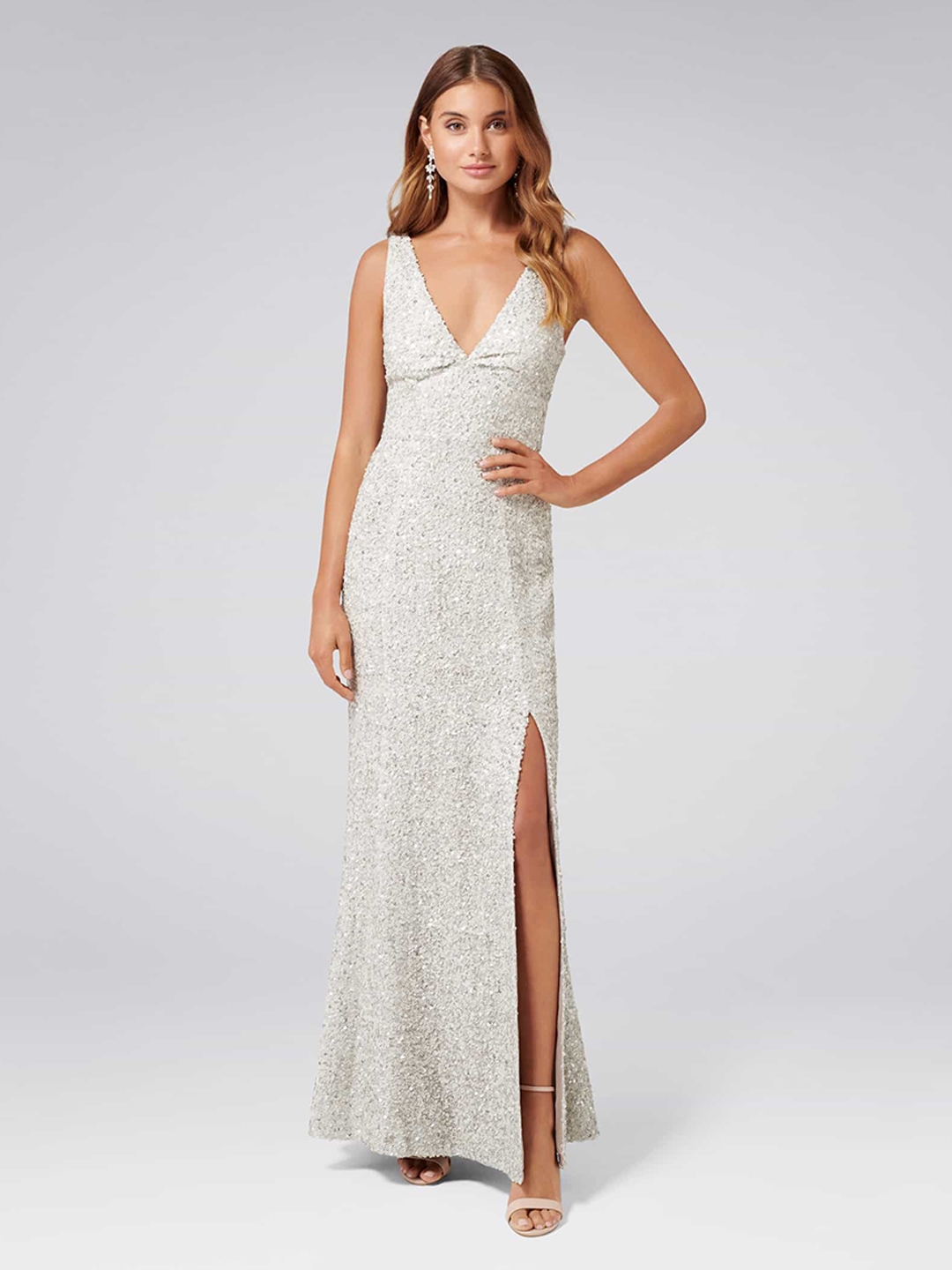 Silver embellished store maxi dress