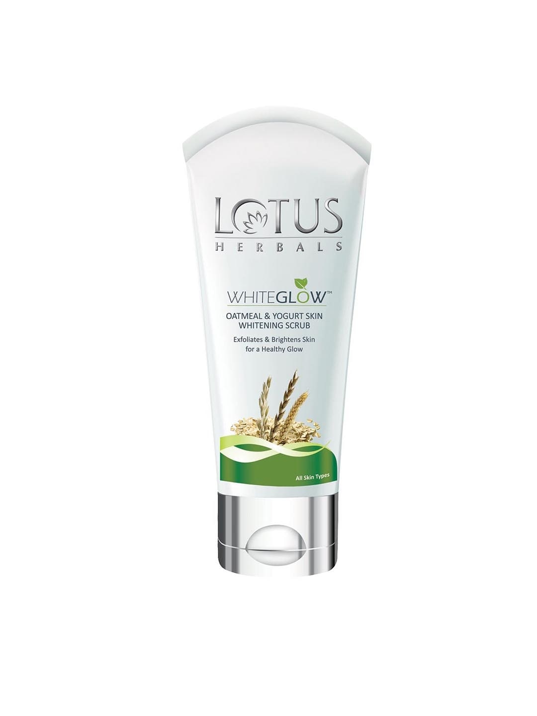 Lotus Herbals Sustainable WhiteGlow Oatmeal Yogurt Skin Whitening Scrub 50gm