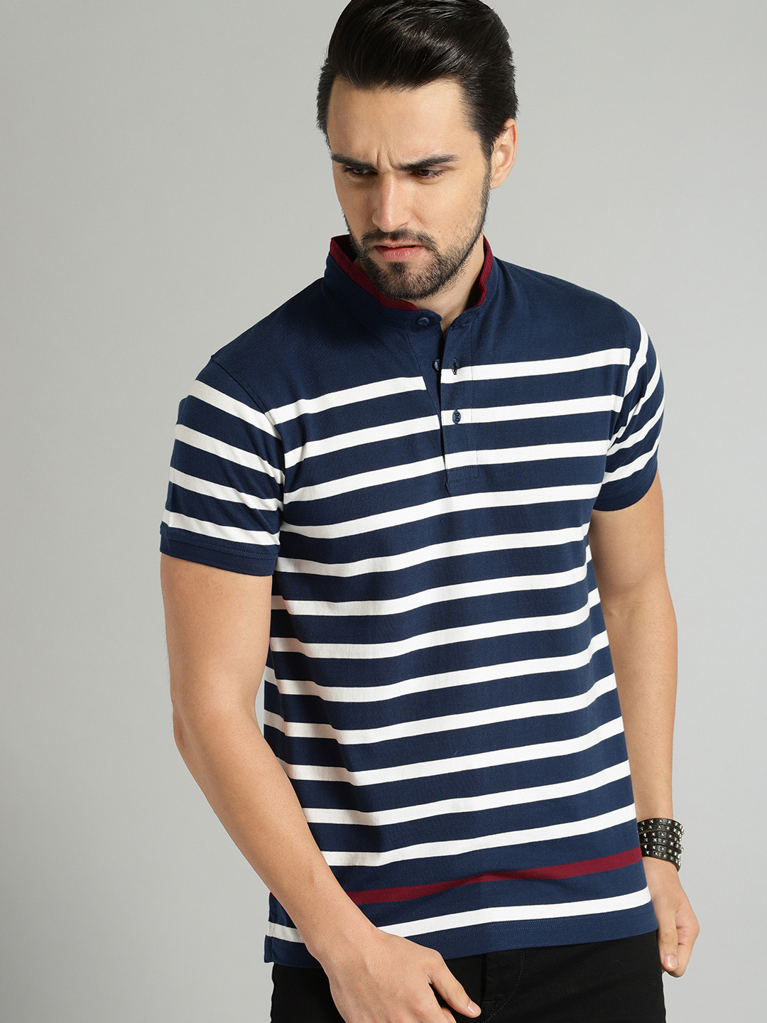 Roadster Lifestyle Co Men Navy Blue 