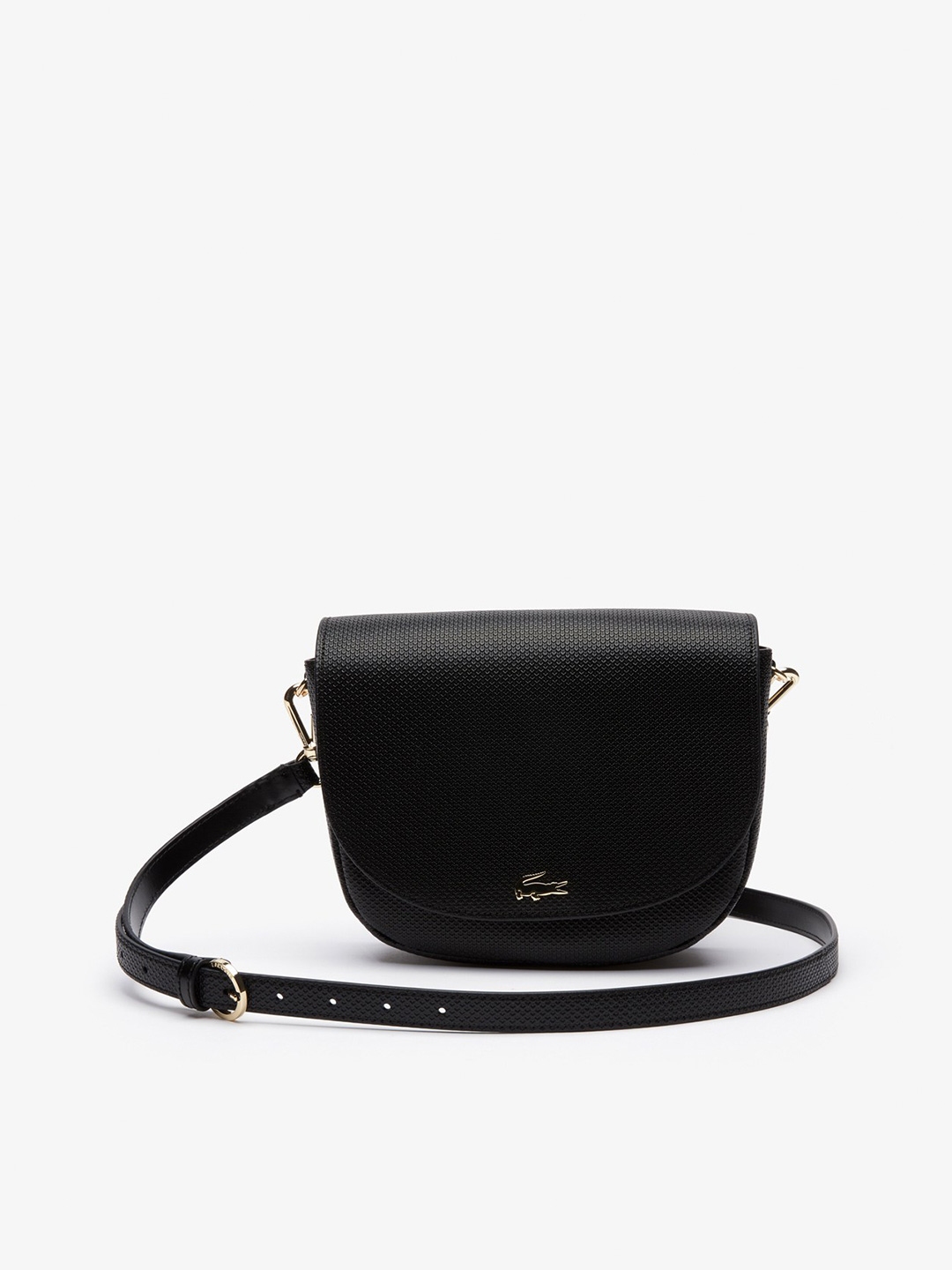 Lacoste black 2025 sling bag