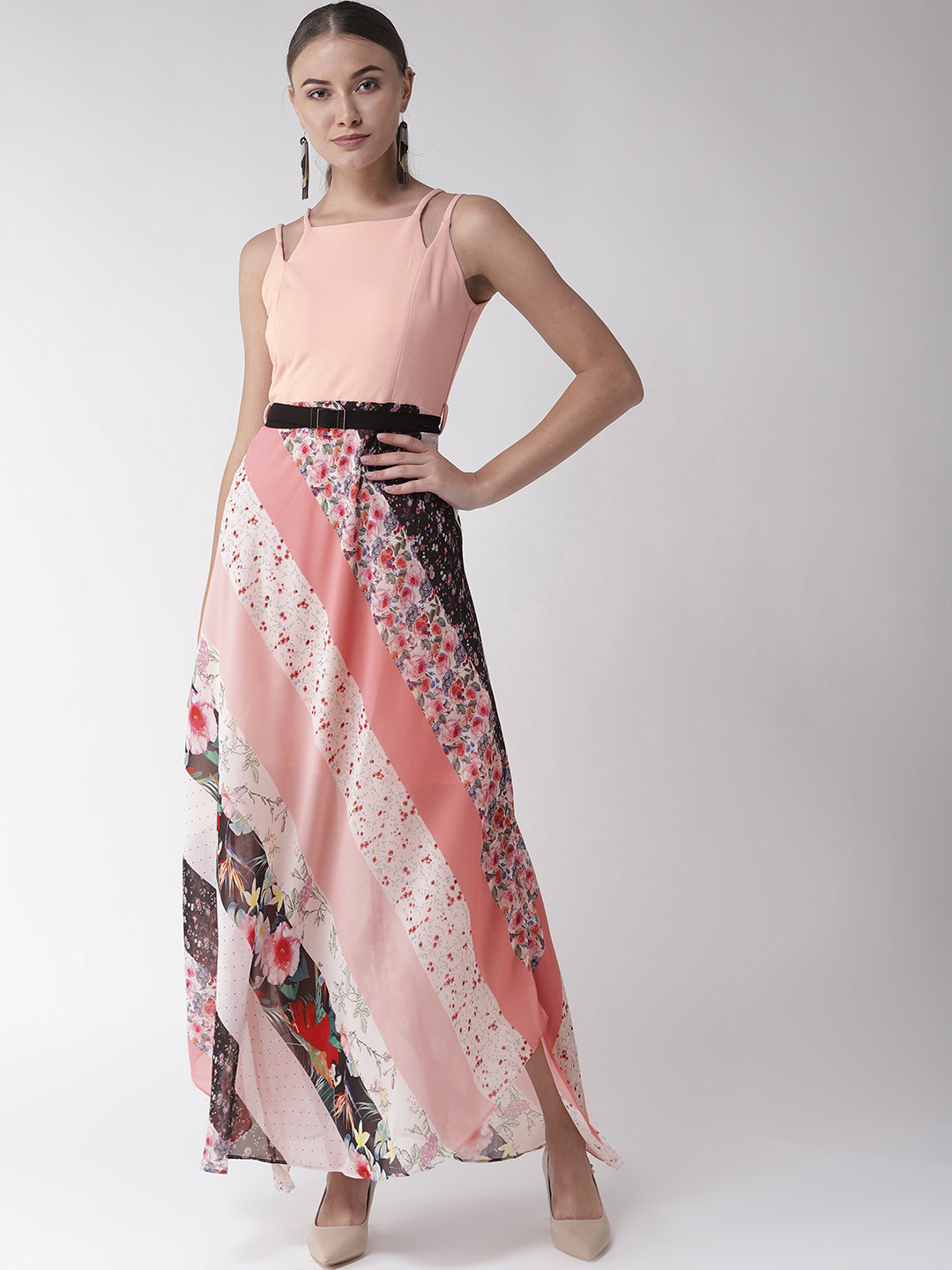 Buy Madame Women Peach Coloured Printed 