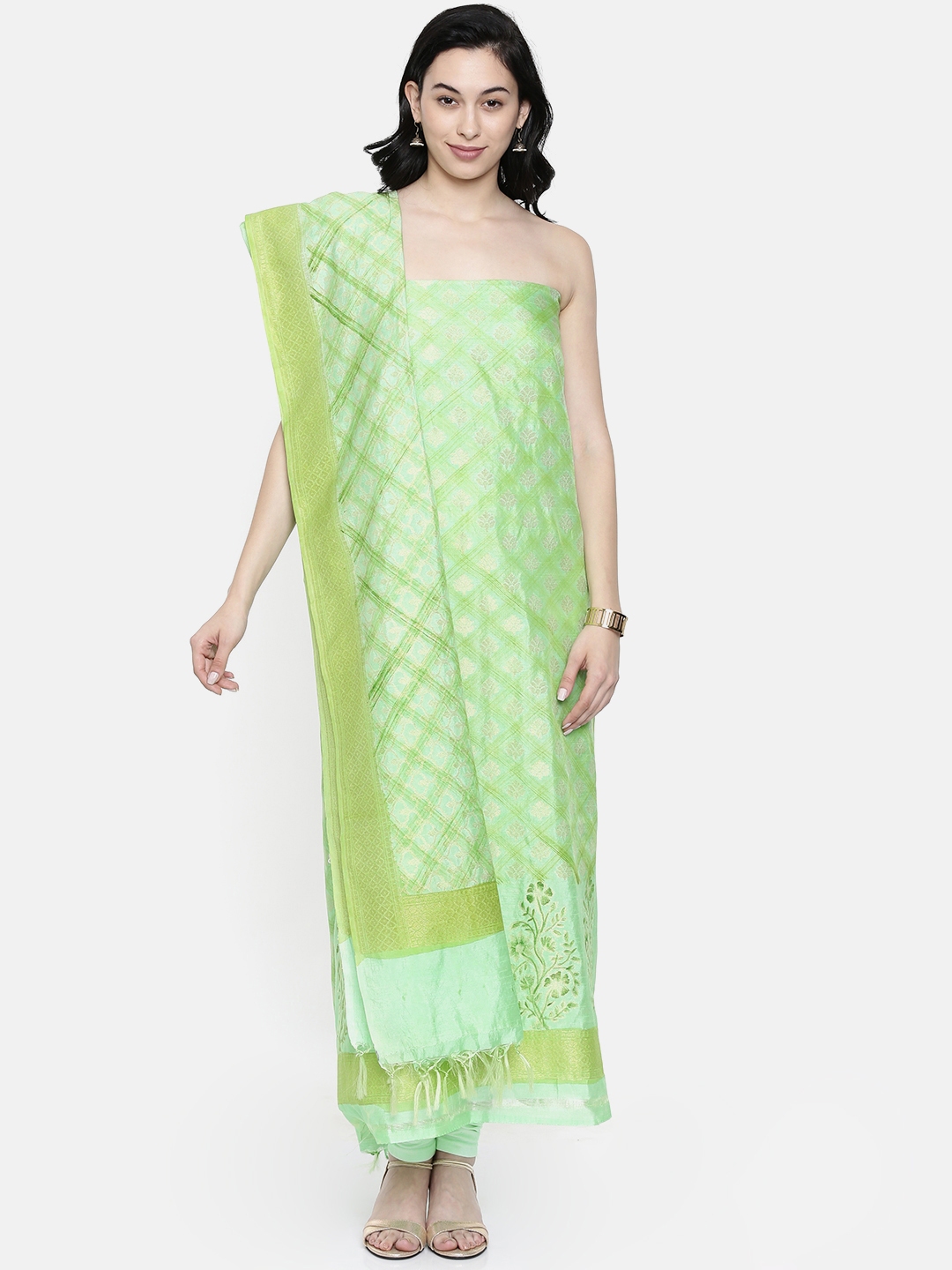 banarasi dress material myntra