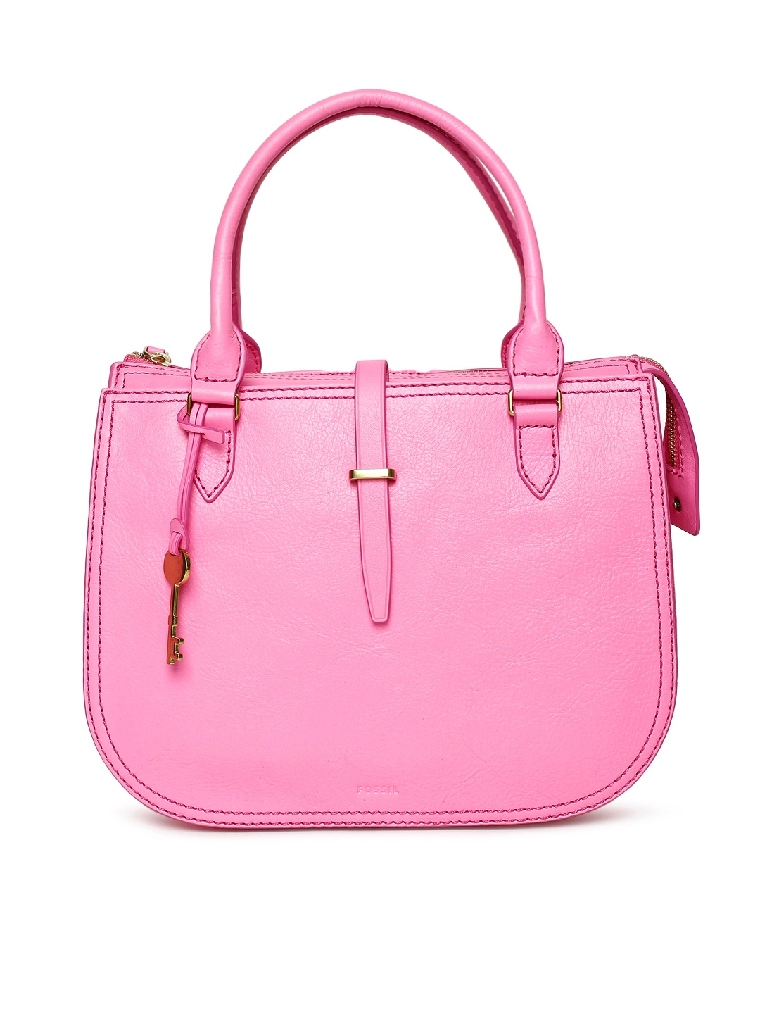 Fossil Pink Solid Handheld Bag