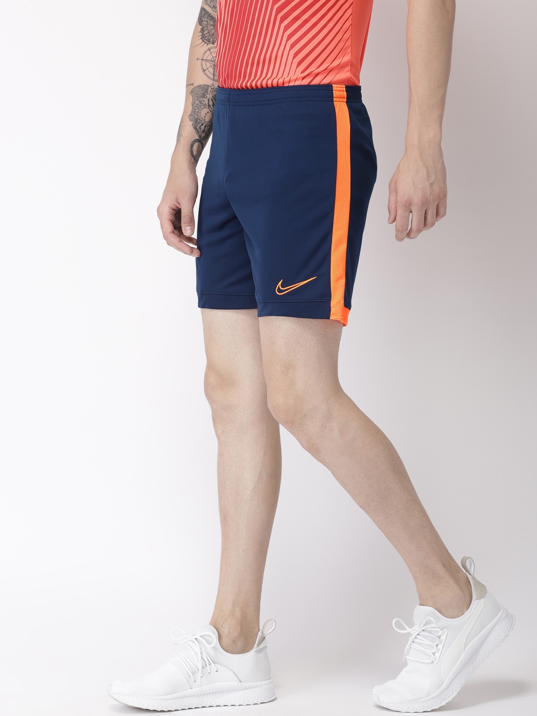 slim fit football shorts