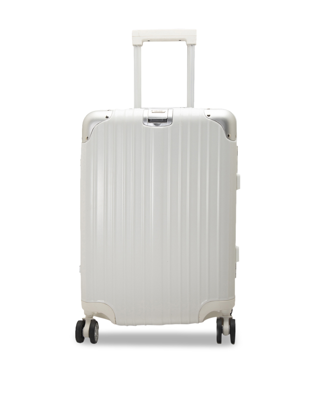 hard white suitcase