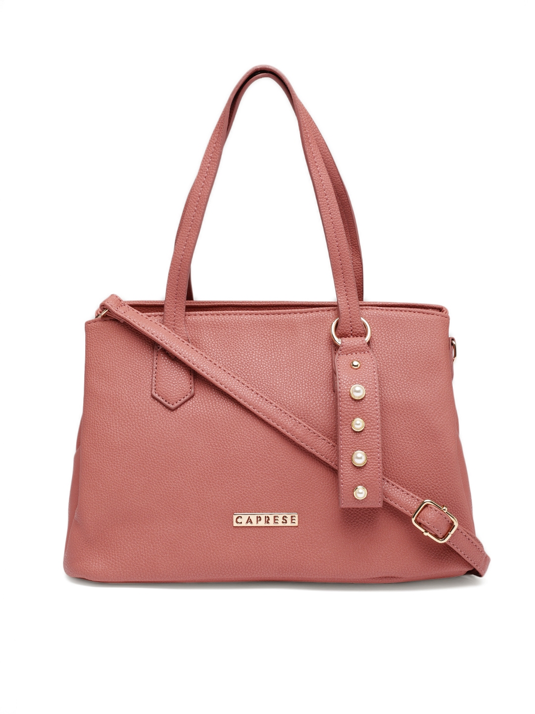 Caprese maroon solid handheld on sale bag