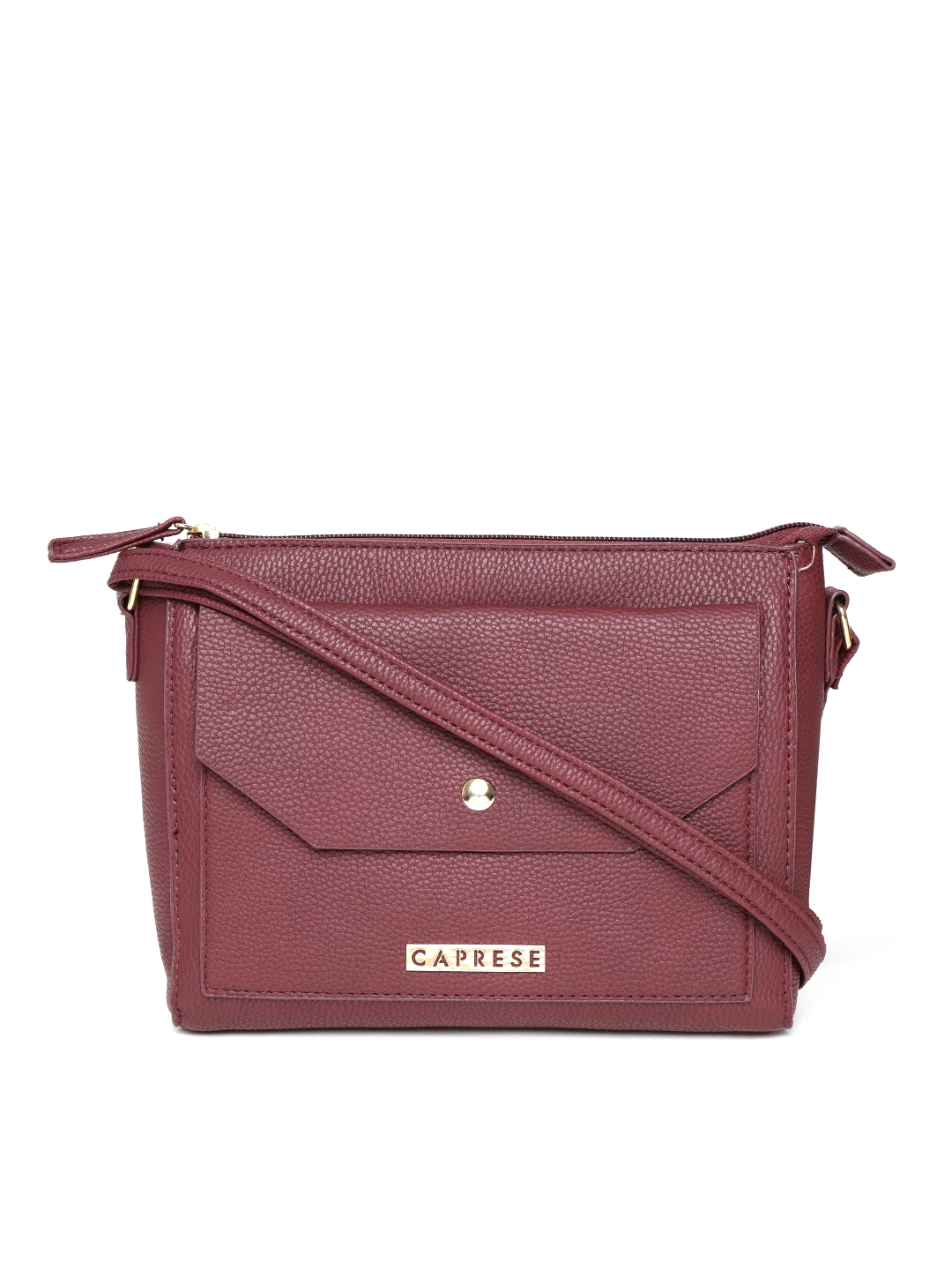 Buy Caprese Burgundy Solid Sling Bag Handbags for Women 9204469 Myntra