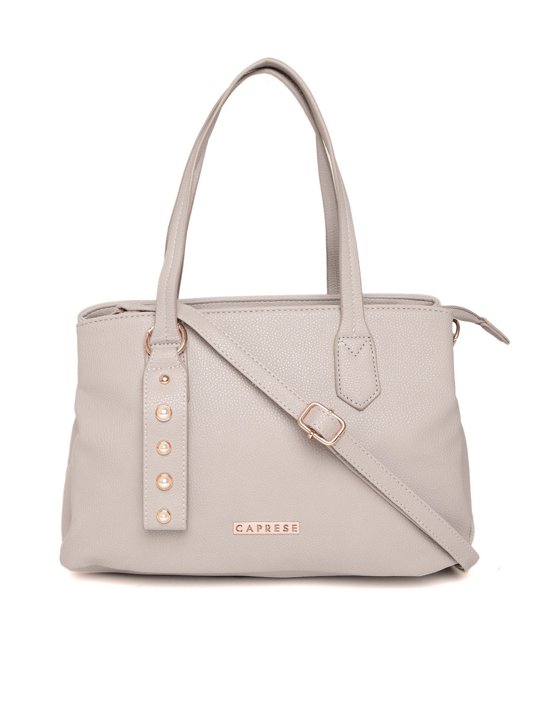 Caprese Grey Solid Handheld Bag