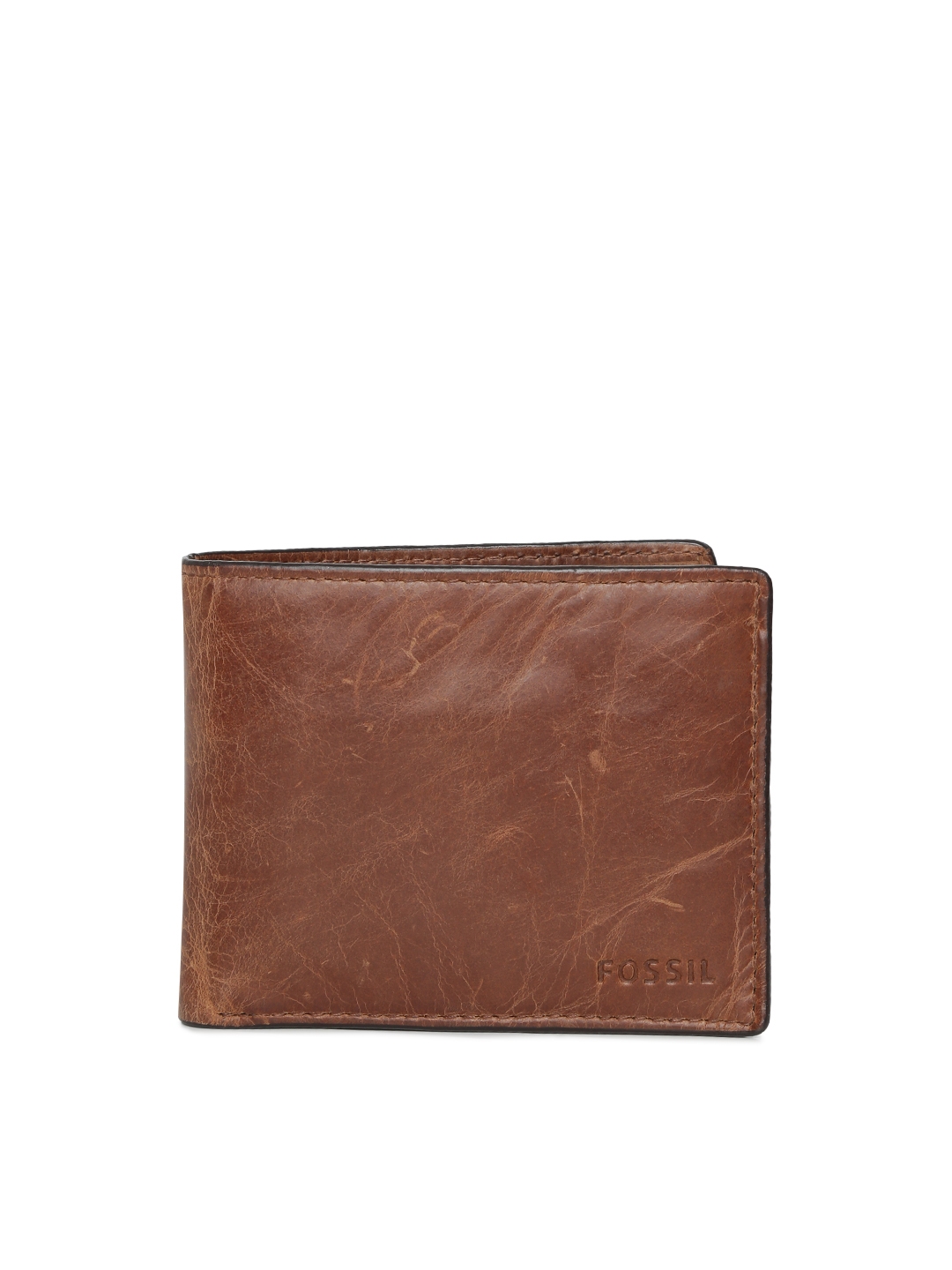 Buy Fossil Men Brown Solid Two Fold Leather Wallet - Wallets for Men  9214001 | Myntra