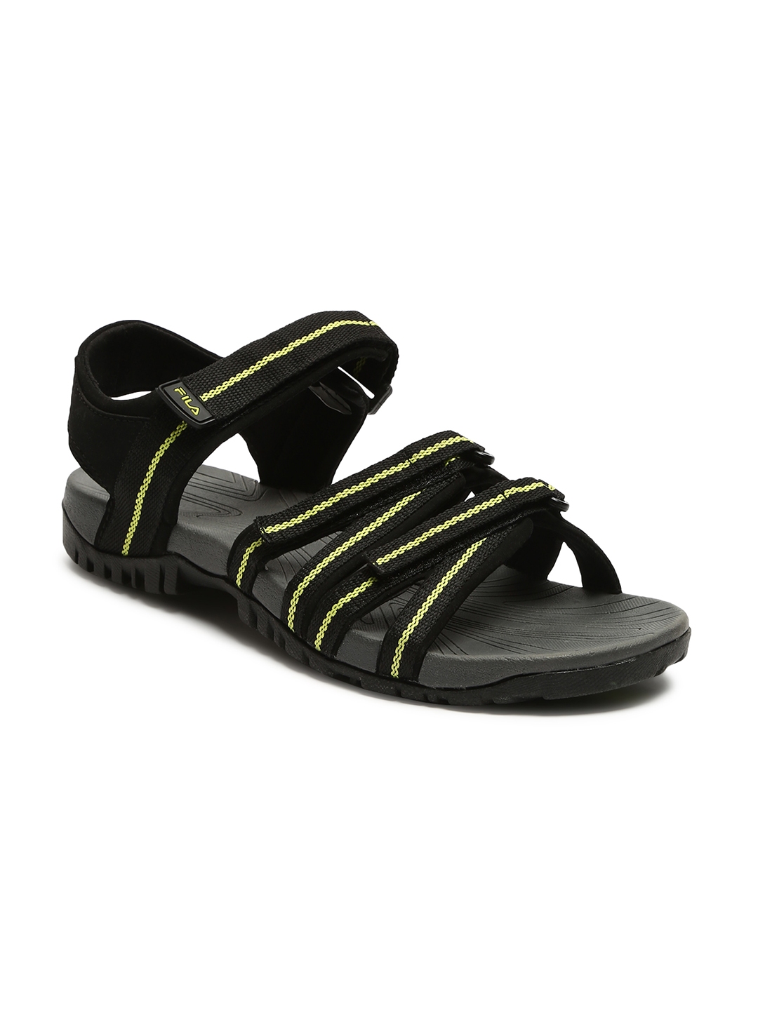 Buy FILA Men Black Yellow Sports Sandals Sandals for Men 9247385 Myntra