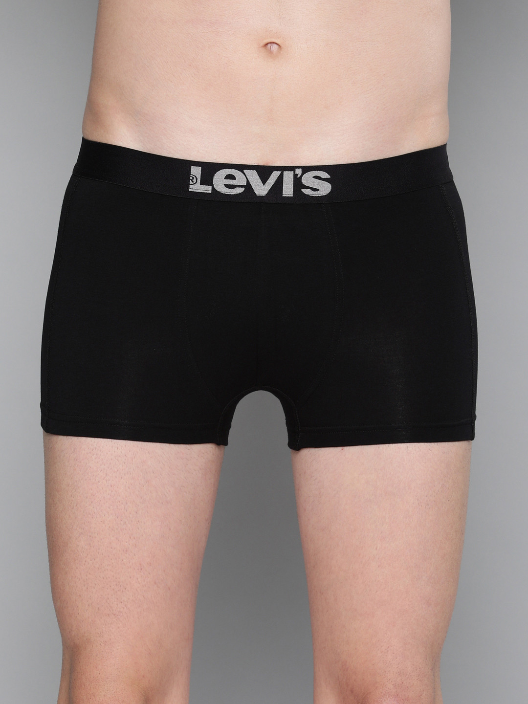 Levis Men Solid Cotton Stretch Ultrasoft Waistband Shorter Length Trunk