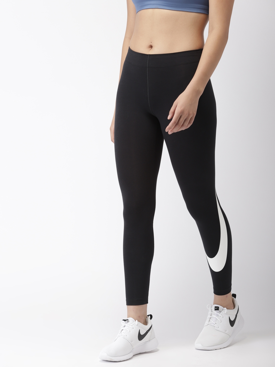 Verovering Viool blik Buy Nike Women Black Printed Leg A See Swoosh Tights - Tights for Women  9261863 | Myntra