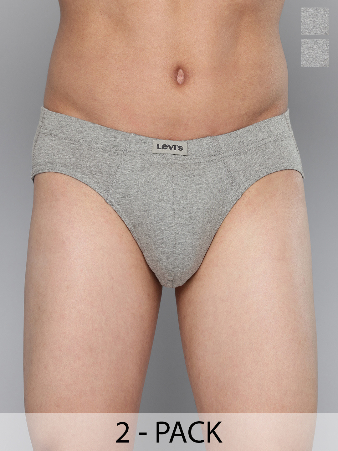 Levis Men Pack Of 2 Pure Cotton Smartskin Technology Briefs BF-100CA-2PK