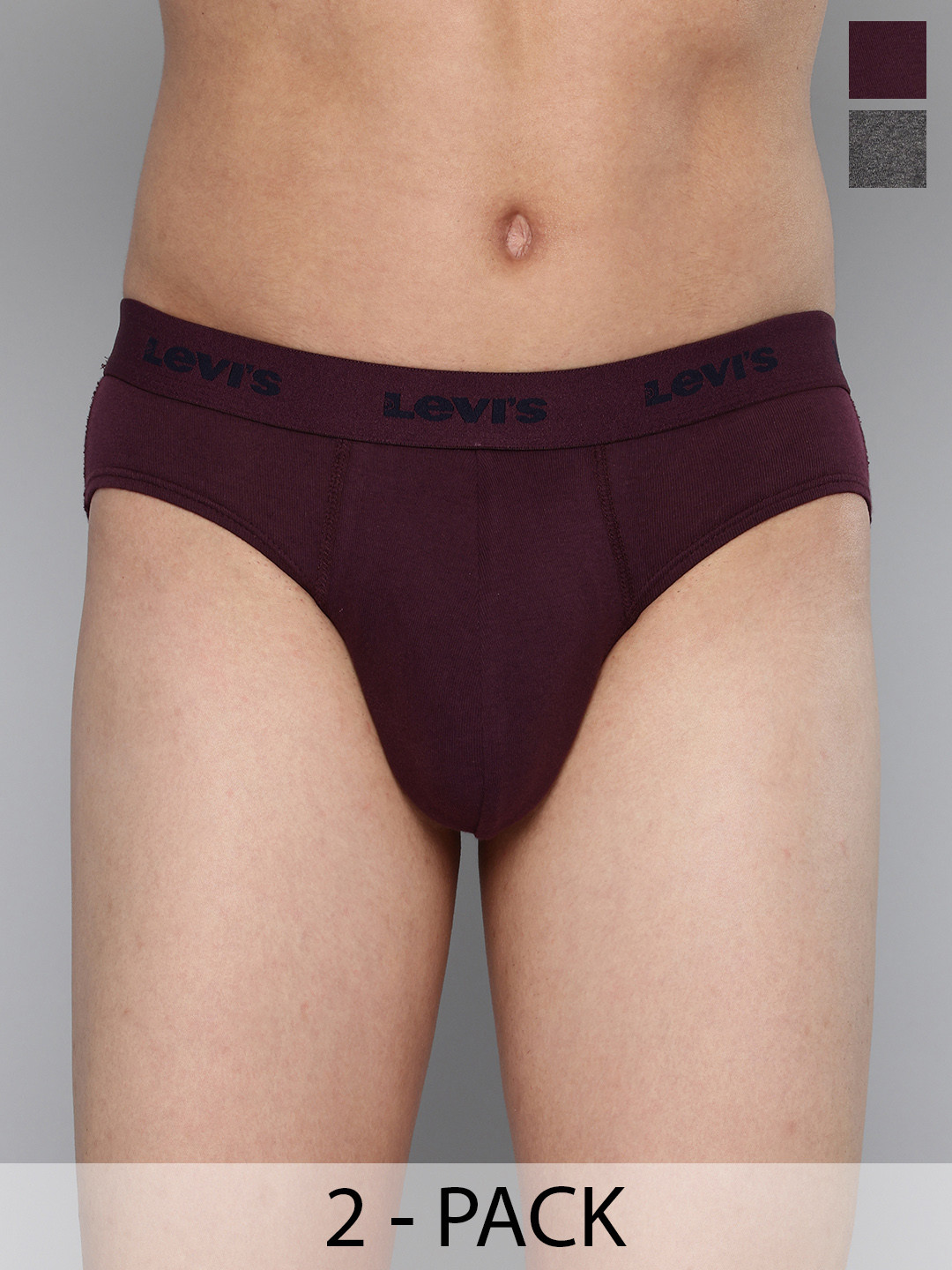 Levis Men Pack of 2 Pure Cotton Smartskin Technology Brief BF-100CA-2PK