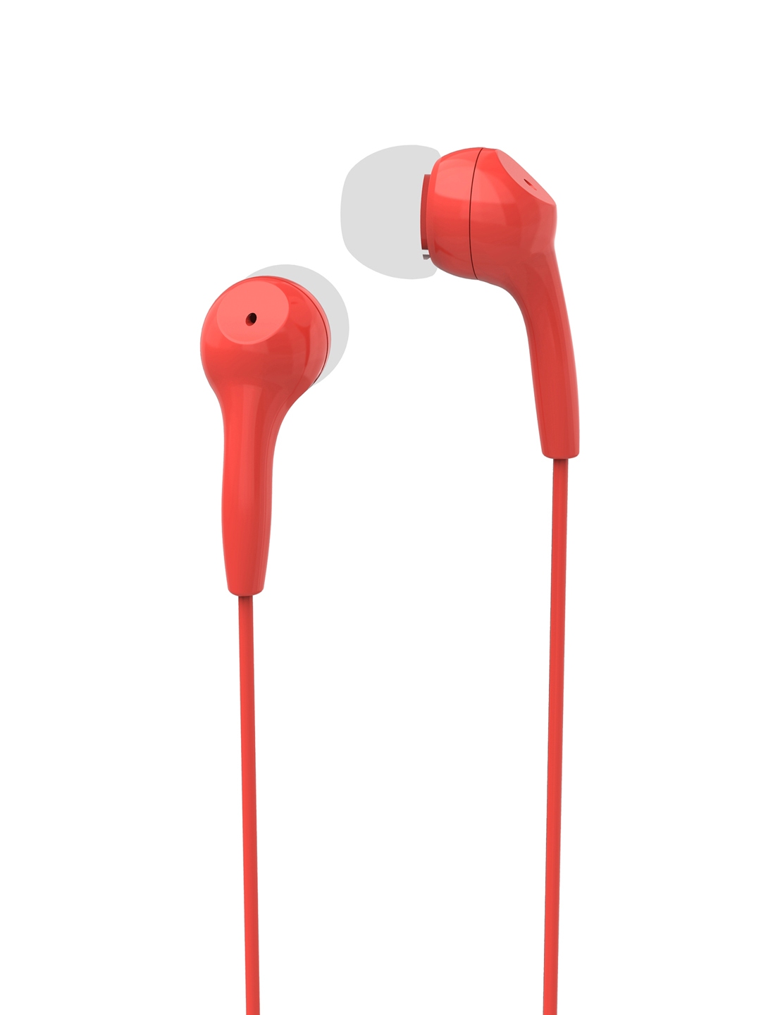 Motorola Red Earbuds 2 in Ear Headphones with Mic Google Assistant