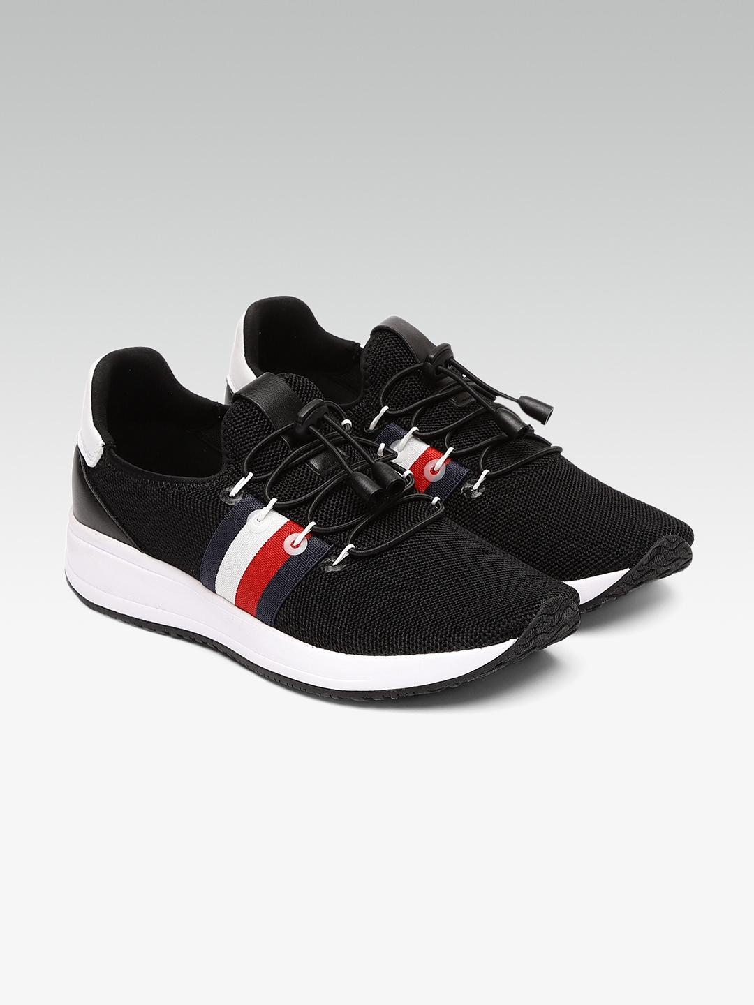 womens black tommy hilfiger trainers