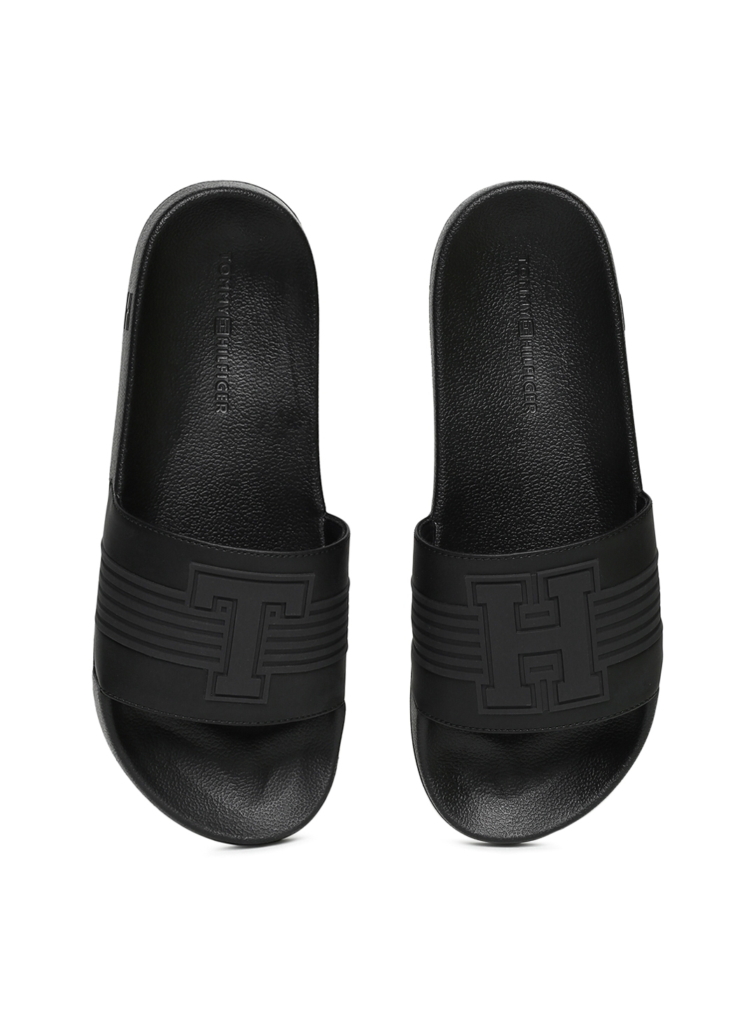 Tommy hilfiger on sale slides mens black