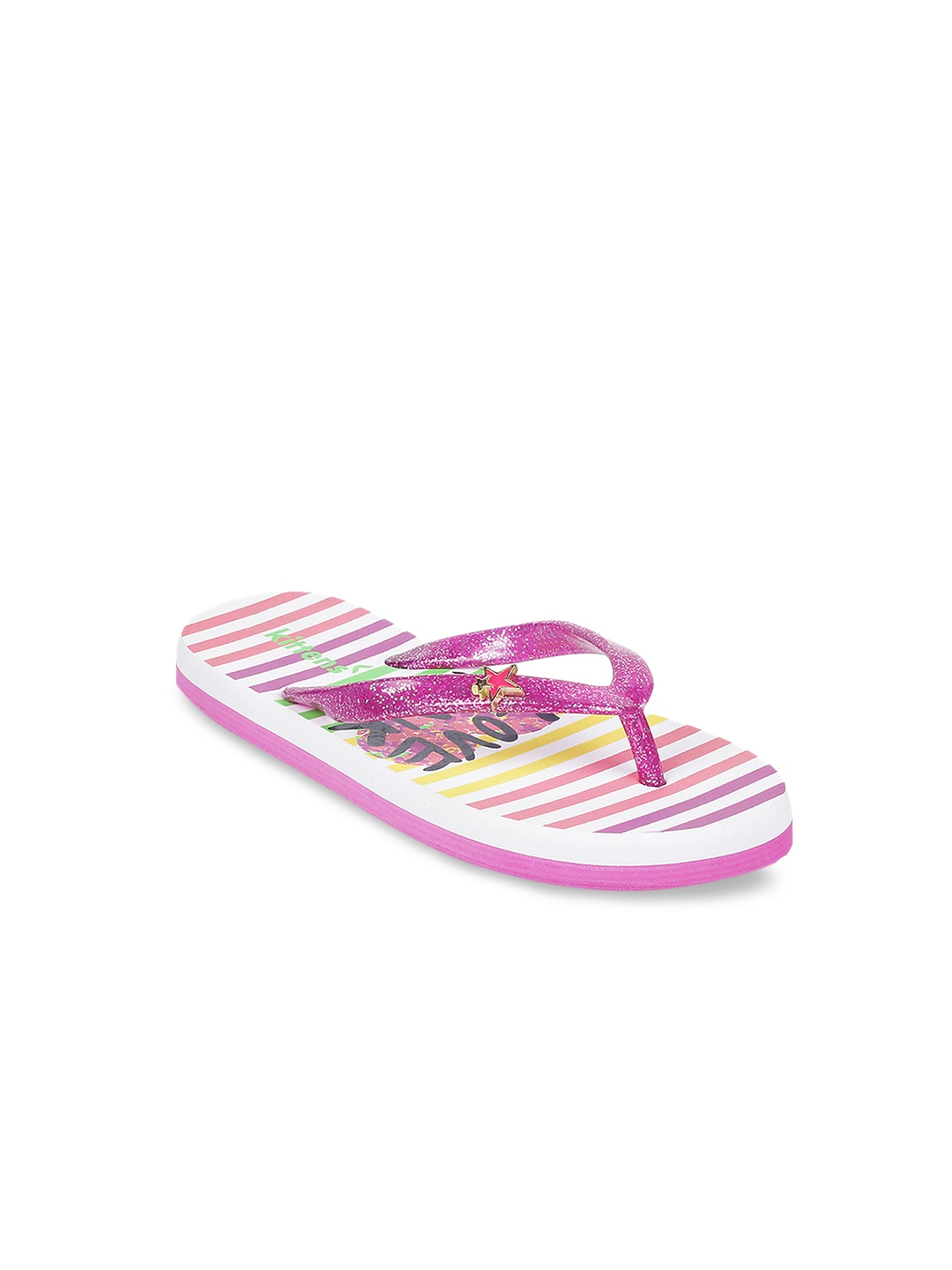 girls pink flip flops
