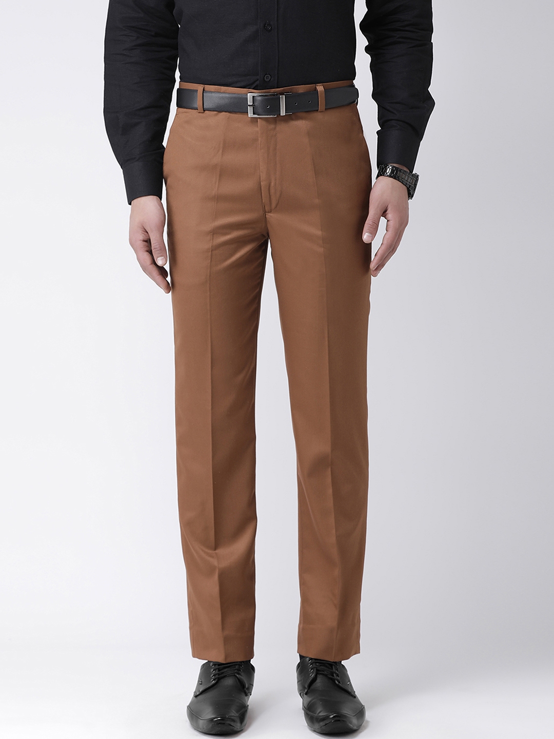 Brooklyn  Brown Cotton Lycra Trousers TR19008  Uathayam