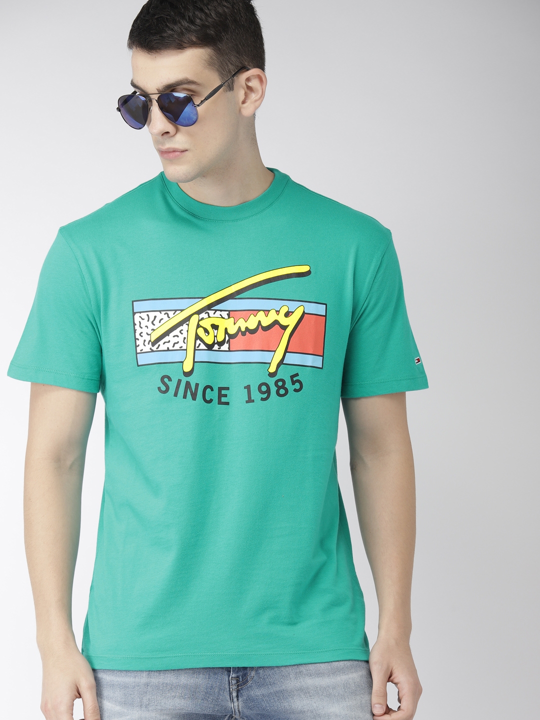 tommy jeans green t shirt