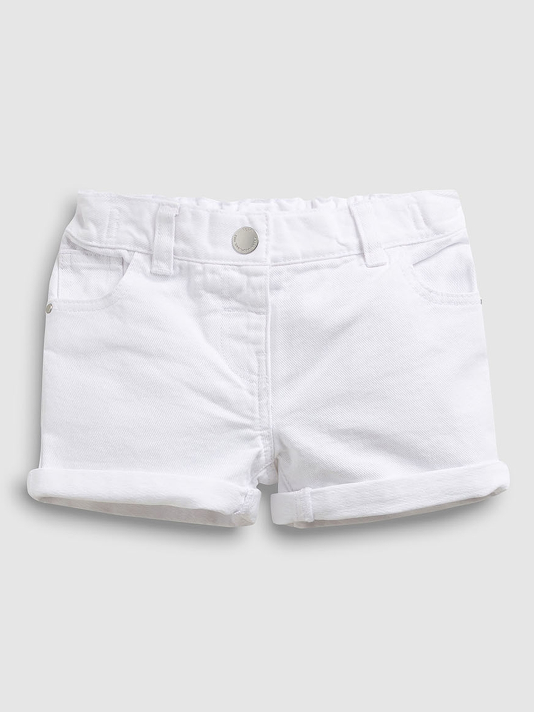 White Lightweight Low Rise Cargo Shorts