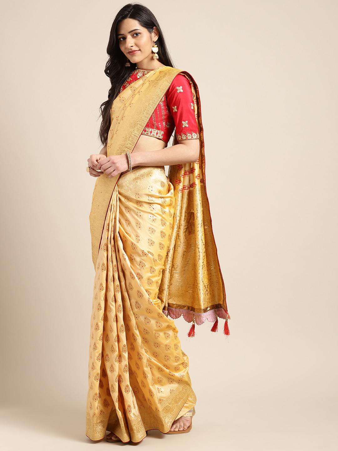 myntra banarasi saree
