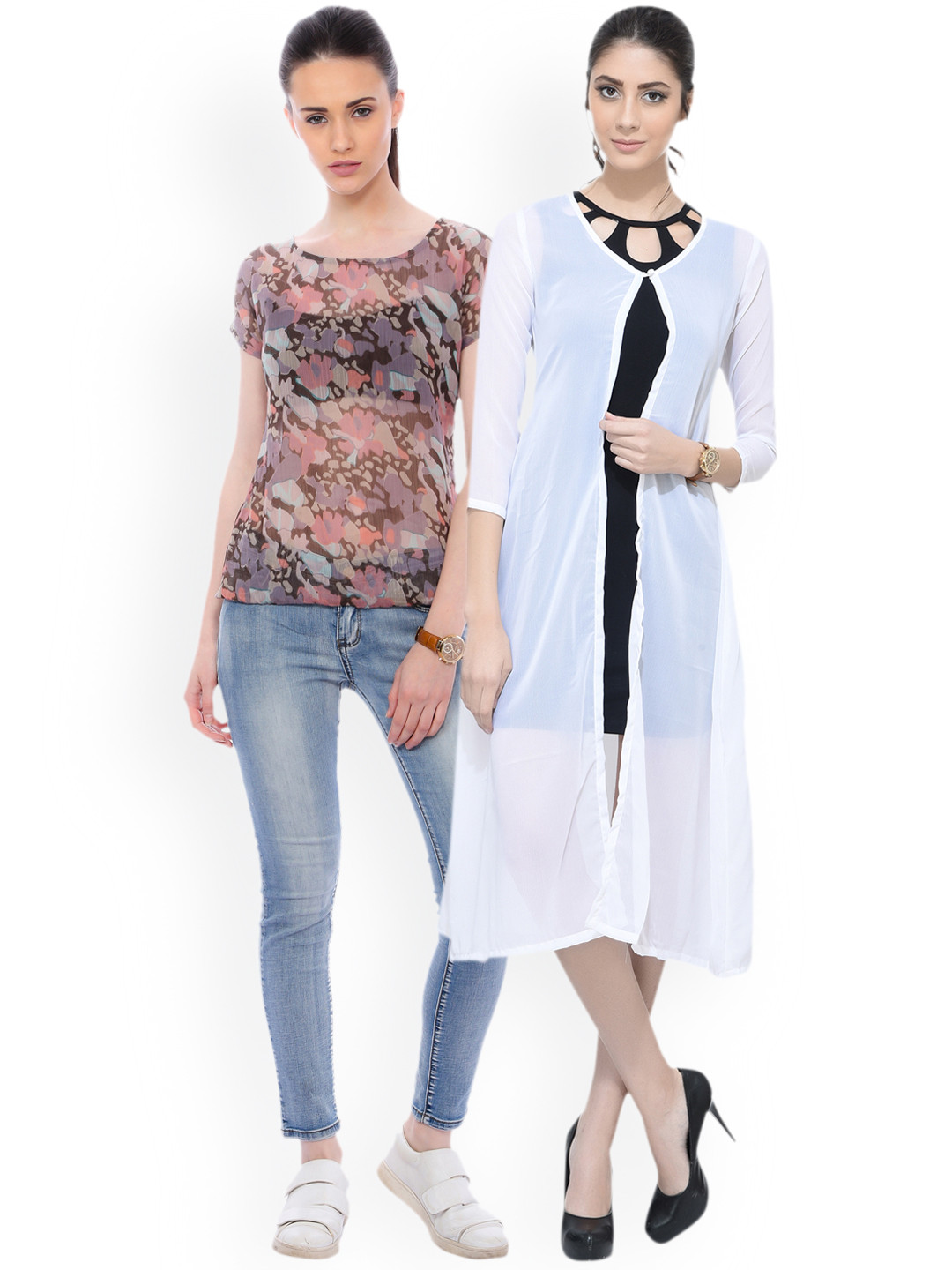 SCORPIOUS Women Pack of Shrug & Top