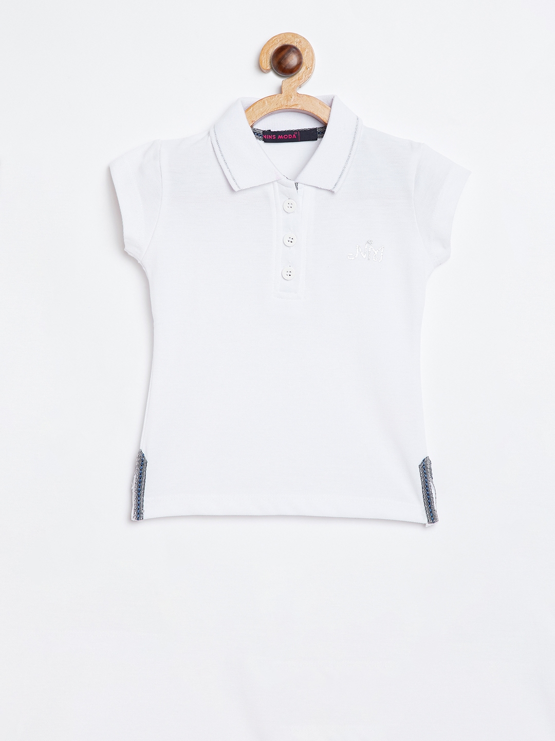 girls white collar shirt